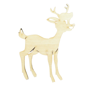 Drewniany Dekor ze Sklejki Renifer Rudolf Święta Boże Narodzenie