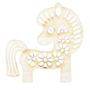 Konik na Choinkę Ozdoba do Decoupage Dekor Zawieszka Drewniana