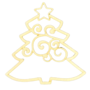 Drewniana Zawieszka Choinka Dekor Decoupage Drzewko ze Sklejki