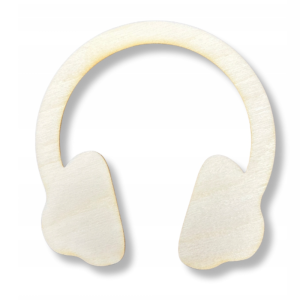 Dekor Drewniany Słuchawki Ozdoba Decoupage ze Sklejki