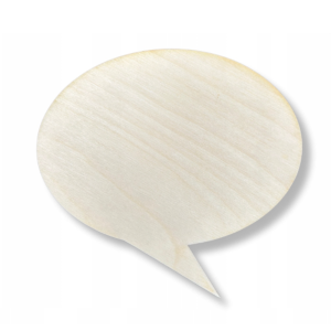 Dekor Drewniana Emotka Dymek Podkładka do Decoupage