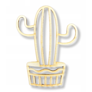 Drewniane Kaktusy - Ozdoba Dekoracyjna do Decoupage Sklejka