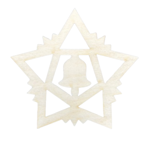 Dekor ze sklejki Drewniana Gwiazda Drewniany Dzwonek zawieszka decoupage