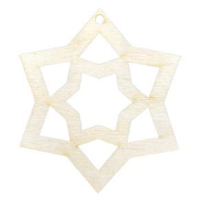 Dekor Drewniana Zawieszka na Choinkę Gwiazdka Dekor do Decoupage