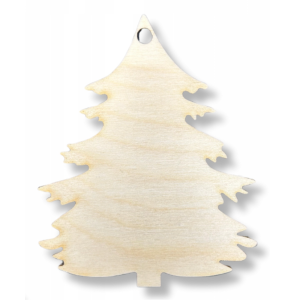 Choinka Drewniana Zawieszka ze Sklejki 3szt do Decoupage Ozdoba Dekoracyjna