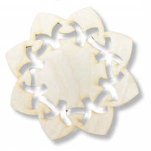 Drewniana Podkładka Podstawka Baza pod Kubek Decoupage