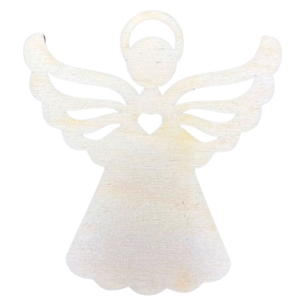 Drewniana Zawieszka na Choinke motyw Aniołek do Decoupage ze Sklejki