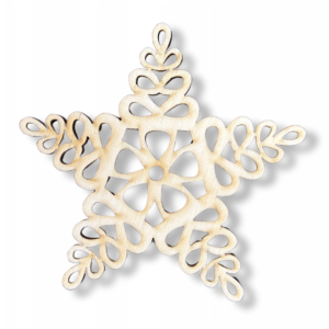 Drewniania Zawieszka do Decoupage ze Sklejki motyw Gwiazdka