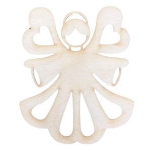 Drewniana Zawieszka Dekor do Decoupage Aniołek Zawieszka na Choinkę