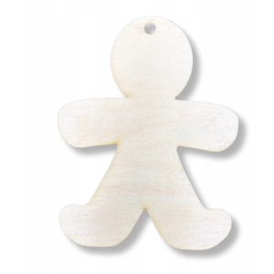 Drewniana Zawieszka Dekor do Decoupage Piernikowy Ludzik Ciastek ze Sklejki