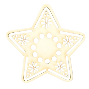 Drewniana Zawieszka Gwiazdka Dekor do Decoupage ze Sklejki Ozdoba