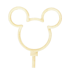 Topper Urodzinowy na Piku Drewniany Dekor motyw myszka Mickey