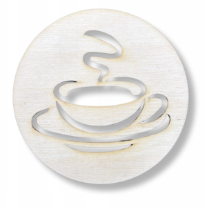 Drewniana Podkładka Podstawka pod Kubek Decoupage ze Sklejki Dekor