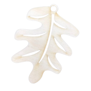 Drewniany Dekor Zawieszka do Decoupage ze Sklejki Liść do Ozdobiania