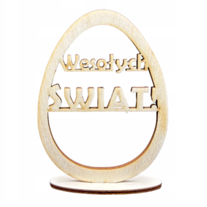 Drewniane Jajko na Podstawce Pisanka do Decoupage ze Sklejki