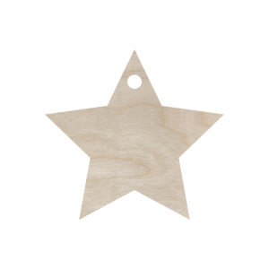 Drewniana zawieszka gwiazdka gwiazda dekor ze sklejki ozdoba decoupage
