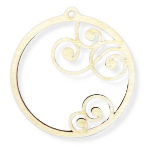 Drewniana Bombka Zawieszka Ażurowa na Choinke ze Sklejki