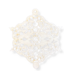 Drewniana Zawieszka na Choinkę Ażurowa do Decoupage ze Sklejki