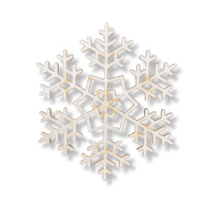 Drewniana Zawieszka Śnieżynka Dekor Ozdoba Decoupage Zawieszka Dekoracyjna