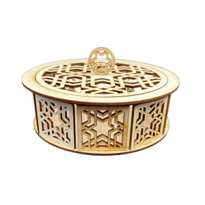 Drewniane Pudełko Szkatułka Przybornik ze Sklejki Decoupage