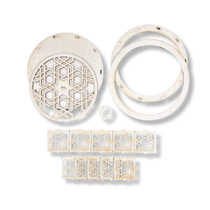 Drewniane Pudełko Szkatułka Przybornik ze Sklejki Decoupage