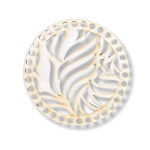 Drewniana Baza Dno do Koszyka Okrąg ze Sklejki Ażurowe Koło 15cm Baza Kosza