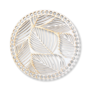 Drewniana Baza Dno Kosza Spód Koszyka Okrąg ze Sklejki Ażur 20cm