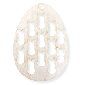 Zawieszka Drewniana Jajko Wielkanocne Dekor Decoupage Zając Wielkanocny
