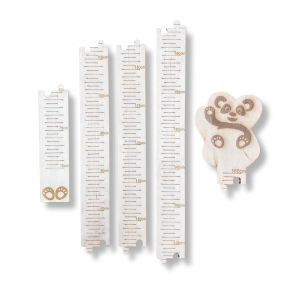 Miarka Wzrostu dla Dziecka na Ścianę motyw Miś Panda ze Sklejki Decoupage