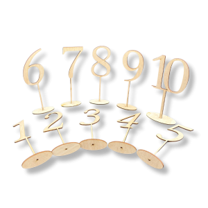 Drewniana Dekoracja Weselna Dekor Cyfry na Stół Dekor Ślubny