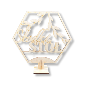 Drewniana Dekoracja Napis Słodki Stół ze Sklejki Decoupage do Candy Baru