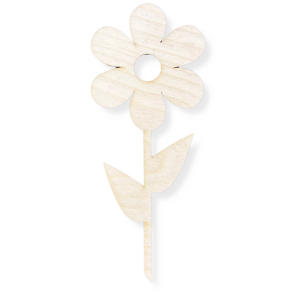 Topper na Piku Drewniany Kwaiatek Dekoracja na Tort