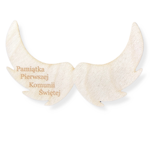 Skrzydełka Anielskie z Grawerem Dekoracja Komunijna Decoupage