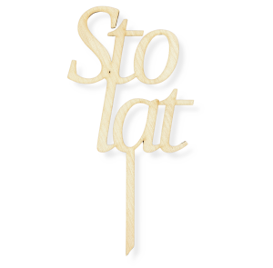 Topper Urodzinowy napis Sto Lat Toper na Tort Urodziny Ozdoba Decoupage