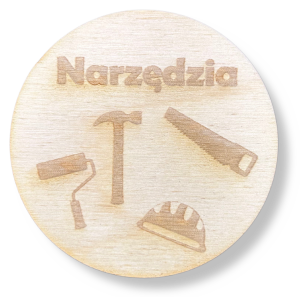 Drewniana Plakietka Tabliczka na Szufladę Pudełko Decoupage Plakietka 1szt