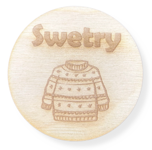 Drewniana Plakietka Tabliczka na Szufladę Pudełko Decoupage Plakietka 1szt