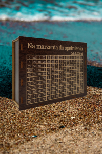 SKARBONKA DREWNIANA Z WŁASNYM GRAWEREM WYKREŚLANKA NA PREZENT WENGE