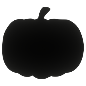 Dekoracja HALLOWEEN dekor CZARNA DYNIA ze sklejki 18cm
