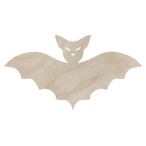 Ozdoba HALLOWEEN dekoracja ze sklejki NIETOPERZ naturalny 16cm