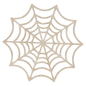 Ozdoba HALLOWEEN PAJĘCZYNA MAŁA dekoracja podstawka ze sklejki 13cm