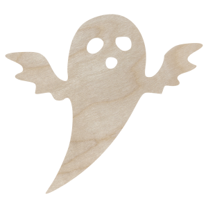 Ozdoba HALLLOWEEN Duży DUSZEK dekoracja ze sklejki 28cm
