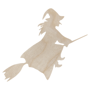 Dekoracja HALLOWEEN drewniana WIEDŹMA ozodba ze sklejki 18cm