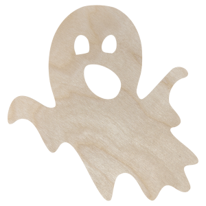 Dekoracja HALLOWEEN Drewniany Duszek dekor ozdoba ze sklejki 10cm