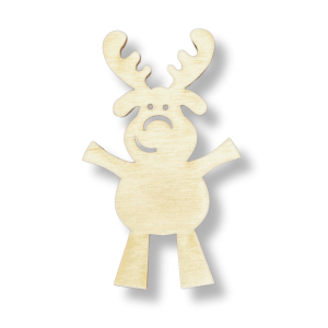 Drewniany renifer reniferek dekoracja ze sklejki decoupage dekor ozdoba 5cm