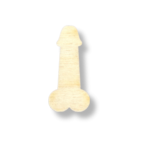 Prezent na wieczór panieński ze sklejki drewnianej penis scrapki dekor 4cm
