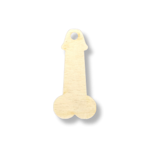 Prezent na wieczór panieński ze sklejki drewnianej penis scrapki dekor 8cm