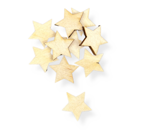 Drewniana gwiazda gwiazdki gwiazdy 2cm scrapki ze sklejki decoupage 10szt