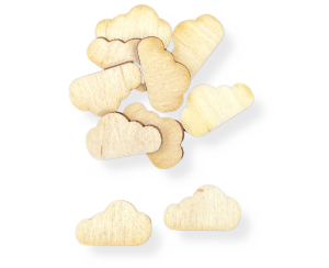 Scrapki drewniane chmurka chmurki obłok ze sklejki decoupage dekor 10szt