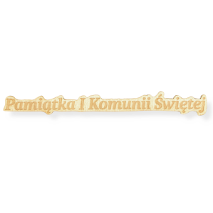 Drewniany napis Pamiątka Pierwszej Komunii Świętej Decoupage Dekor 12cm