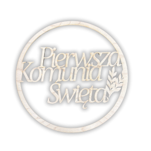 Obręcz Drewniana baza Pierwsza Komunia Święta Obręcz 29cm